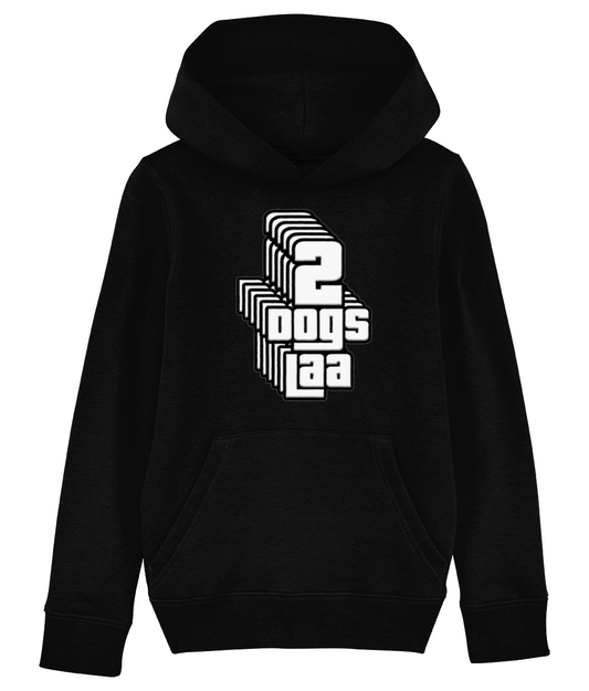 Kids Hoodie 2dogs vertical graphic