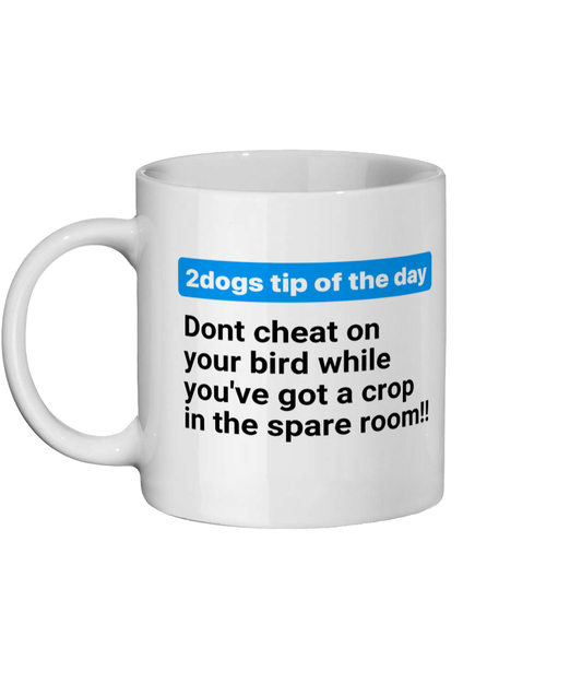 Ceramic Mug 11oz 2dogs tip dont cheat