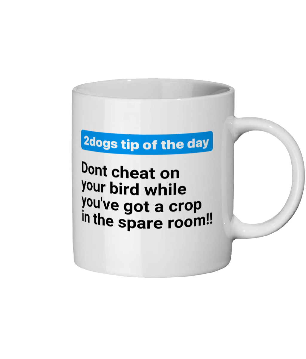 Ceramic Mug 11oz 2dogs tip dont cheat