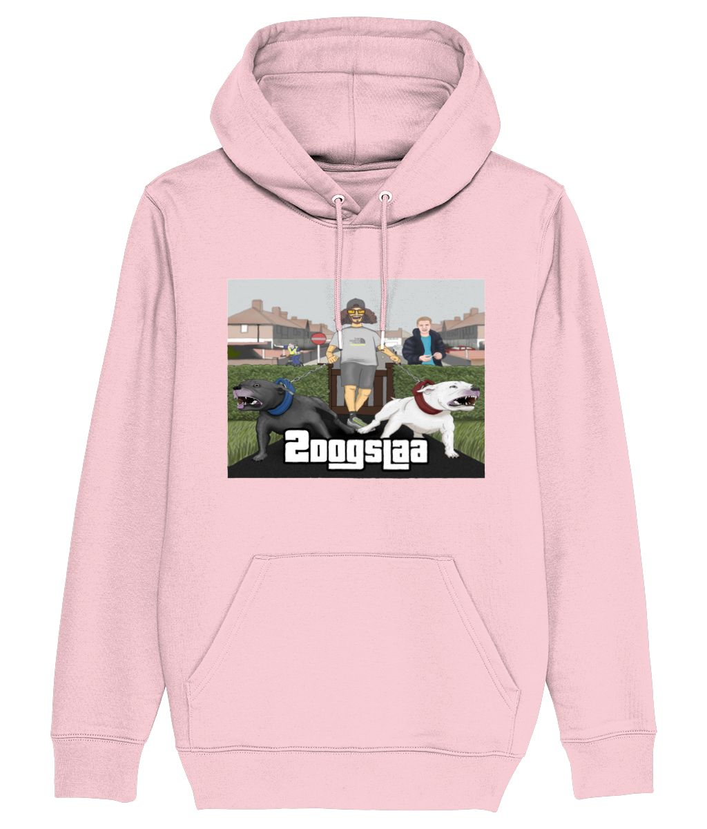 Iconic Unisex Hoodie 2dogs walk in the park