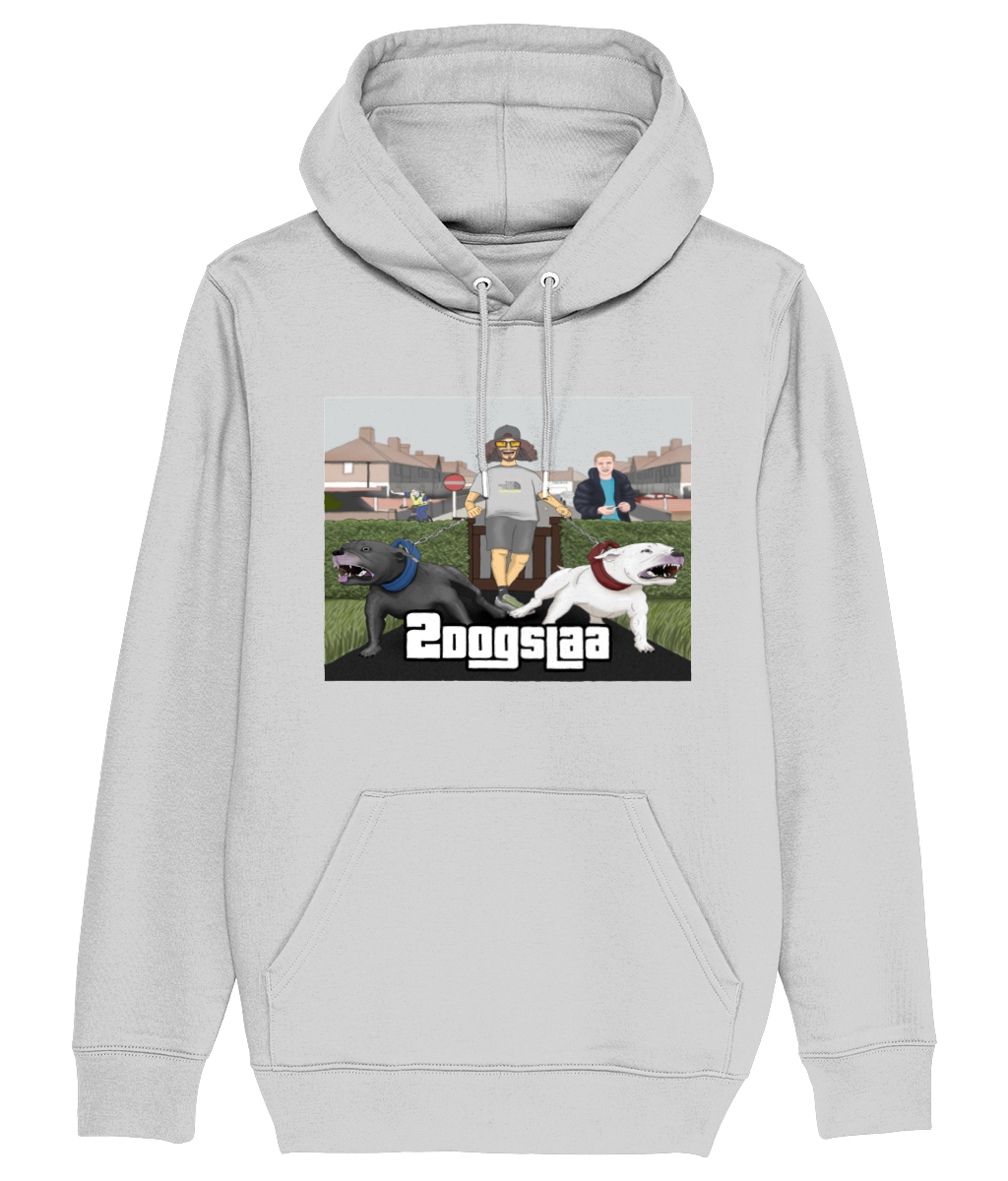 Iconic Unisex Hoodie 2dogs walk in the park